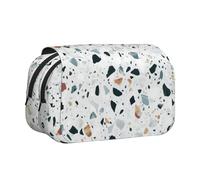 YUBVCF Parttern Trousse à stylos double couche à clapet pour garçons et filles, étui de transport durable avec fermeture éclair pour l'école, Noir , Taille unique, Organiseur de sac