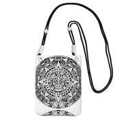 YUBVCF Petit sac à bandoulière imprimé calendrier maya End of the World, s'adapte à tous les téléphones portables, utilisation pour la course, la marche, le vélo, Noir , Taille unique