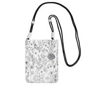 YUBVCF Petit sac à bandoulière pour téléphone portable, compatible avec tous les téléphones portables, utilisation pour la course, la marche, le vélo Noir
