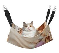 YUBVCF Shells On The Beach Panier doux pour furet, chaton, chiot, petit chien, sangle réglable