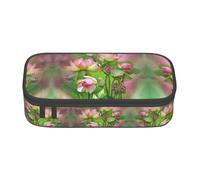 YUBVCF Spirit of the Lotus Jolie trousse à crayons pour étudiants, garçons et filles, grande capacité, multi-emplacements et durable, Noir , Taille unique, Organiseur de sac