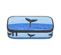 YUBVCF Trousse à crayons mignonne en forme de queue de baleine pour étudiants, garçons et filles, grande capacité multi-emplacements durable, Noir , Taille unique, Organiseur de sac