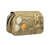 YUBVCF Trousse à stylos double couche à clapet pour garçons et filles, étui de transport durable avec fermeture éclair pour l'école, Noir , Taille unique, Organiseur de sac