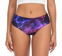 YUBVCF Universe Galaxy Star Space Slip confortable sans couture invisible à porter au quotidien doux et respirant pour femme, Noir , XL