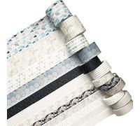 YUBX 12 Rouleaux Washi Tape Ruban Adhésif Papier Décoratif Masking Tape pour Scrapbooking Artisanat de Bricolage (Geometric Patterns)