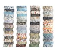 YUBX 60 rouleaux Fleur Washi Tape Set Ruban Adhésif Papier Motifs floraux Décoratif Maigre neige Masking Tape pour Scrapbooking Artisanat de Bricolage (hiver)