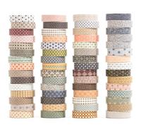 YUBX 60 rouleaux Motifs de base Washi Tape Set Ruban Adhésif Papier Motifs Élégance géométrique Décoratif Maigre Masking Tape pour Scrapbooking Artisanat de Bricolage