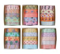 YUBX Lot de 30 rouleaux de ruban adhésif Washi - Créatif - Basique - Fin - Pour art, bricolage, bullet journal, planificateur, scrapbooking, emballage (Sweet Two)