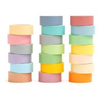 YUBX Macaron Washi Tape Set Masking Tape Ruban adhesif decoratif pour Scrapbooking Artisanat de Bricolage 15MM de large