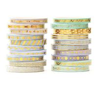 YUBX Maigre Washi Tape Set Masking Tape 20 rouleaux Ruban adhesif decoratif pour Scrapbooking Artisanat de Bricolage 5MM de large (Lavender)