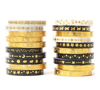 YUBX Maigre Washi Tape Set Masking Tape 20 rouleaux Ruban adhesif decoratif pour Scrapbooking Artisanat de Bricolage 5MM de large (espace interstellaire)