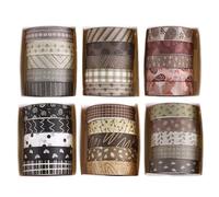 YUBX Maigre Washi Tape Set Masking Tape 30 rouleaux Ruban adhesif decoratif pour Scrapbooking Artisanat de Bricolage 10MM de large