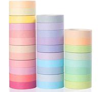 YUBX Ruban Adhésif Décoratif, 30 Rouleaux Masking Tape Pastel 10mm de Large, Japonais en Washi, Pour Journal et Artisanat (Macaron)