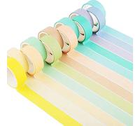 YUBX Washi Tape Set Masking Tape Ruban adhesif decoratif pour Scrapbooking Artisanat de Bricolage 15MM de large (Macaron Large)