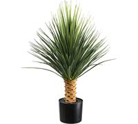 Yucca rostrata Plante artificielle 85 cm - Tige verte dans pot plastique stable 16,5 x 14,5 cm