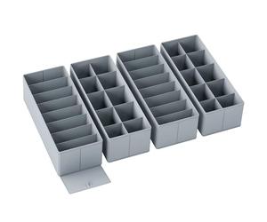 Yucch Lot de 4 Organisateurs de Tiroir Compatibles IKEA MALM, Boîtes de Rangement à Compartiments Pliables avec Fond Renforcé pour Sous-vêtements, Chaussettes et Vêtements Bébé (Gris)