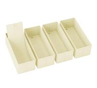 Yucch Lot de 4 Organisateurs de Tiroir Compatibles IKEA MALM, Boîtes de Rangement Pliables avec Fond Renforcé pour Sous-vêtements, Chaussettes et Vêtements Bébé (Beige)