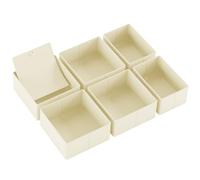 Yucch Lot de 6 Organisateur Tiroir - Compatibles avec armoire IKEA PAX 75x58 cm, boîtes de rangement sous vetement pliables avec fond renforcé (Beige)