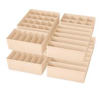Yucch Lot de 8 rangement sous-vêtement, boîtes organisateur tiroir pliables - idéal pour soutiens-gorge, chaussettes, sous-vêtements et cravates, rose