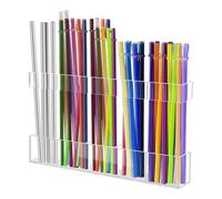 yuchdzexu Support de paille en acrylique adhésif pour rangement de paille | Support de rangement adhésif pour porte d'armoire pour baguettes, fourchettes, cuillères, cuisine