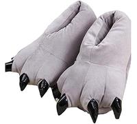 Yuchen Chaussons en peluche unisexe pour enfants avec griffe en peluche - Gris - gris, 28/33 EU EU