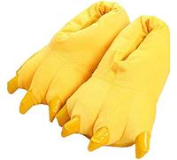 Yuchen Chaussons en peluche unisexe pour enfants avec griffe en peluche - Jaune - jaune, 40/44 EU EU