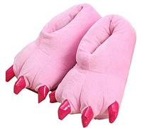 Yuchen Chaussons en peluche unisexe pour enfants avec griffe en peluche - Rose - rose, 40/44 EU EU