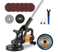 YUCHENGTECH Ponceuse de Sol Beton 180mm 3800W Surfaceuse Béton avec 6 Vitesses et 3 Disques (Meulage, Décapage, Polissage) pour Ciment et Marbre