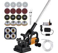 YUCHENGTECH Ponceuse de Sol Beton 4 Têtes 3800W kit Surfaceuse Beton 3 Types de Disques Inclus (Meulage, Décapage, Polissage) avec Pompe à Eau et Rallonge