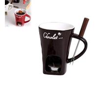 YuchiFa Ensemble de Tasses à Fondue au Chocolat personnelles, Ensemble de Tasses à Fondue, kit de Fabrication de crème au Lait et au Fromage au Chocolat (Noir)