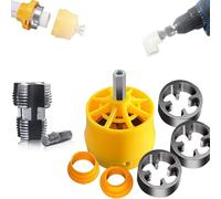 YuchiFa Kit de filetage de tuyau en PVC compatible avec perceuse électrique avec différentes tailles de matrices, kit de filetage de tuyau, outil de filetage en PVC pour perceuse électrique (A set)