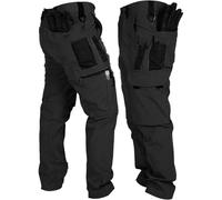 YuchiFa Pantalon Tactique d'hiver pour Homme, Pantalon Cargo de Travail Multipoches pour la randonnée et la pêche en extérieur (Black,TTG)