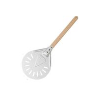YUCHUANGYE 1 pelle à pizza en aluminium avec poignée en bois antidérapante pour gâteau, pain, pizza (20,3 cm de hauteur)