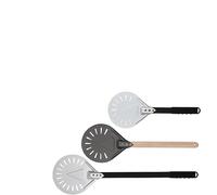 YUCHUANGYE 1 pelle à pizza ronde avec poignée en bois - Accessoires de four - Pelle à pizza en aluminium antiadhésive (75 cm)