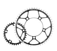 YUCHUANGYE Couronnes Cyclisme Plateau de vélo de Route 110BCD 50-34T 52-36T 53-39T, 5 boulons, en Alliage d'aluminium, Double Vitesse, pièces de Bicyclette(110BCD Round 34T 50T)
