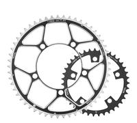 YUCHUANGYE Couronnes Cyclisme Vélo Double Plateau 110BCD 34T 50T 36T 52T 39T 53T, pédalier de vélo de Route, Disque d'équitation, Roue à chaîne en Aluminium, Disque de vélo Pliant(Round 39T 53T)