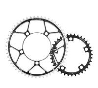 YUCHUANGYE Couronnes Cyclisme Vélo Double Plateau 110BCD 34T 50T 36T 52T 39T 53T, pédalier de vélo de Route, Disque d'équitation, Roue à chaîne en Aluminium, Disque de vélo Pliant(Round 36T 52T)