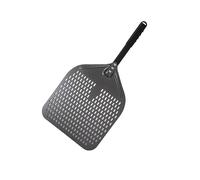 YUCHUANGYE Pelle à pizza perforée de 30,5 cm, 33 cm, 35,6 cm - Poignée courte - Outils de cuisine - Spatule antiadhésive - Pelle à pizza - Noir - 61 cm