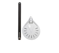 YUCHUANGYE Petite pelle à pizza ronde et courte avec poignée en bois antidérapante de 22,9 cm, pelle à pizza perforée en aluminium (17,8 cm, 55 cm-01)