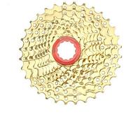 YUCHUANGYE pignon Velo Cassette de vélo Route 8S 9S 10S 11 Vitesses 11-25/28/32/36T Pignons Roue Libre VTT(9Speed 11-32T Gold)
