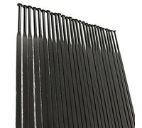 YUCHUANGYE Rayon Velo 12pcs / lot Portefeuille Droite Tire en Acier Inoxydable 14g Roue Noire(210mm)