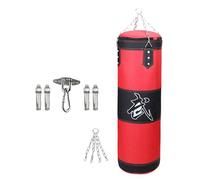 YUCHUANGYE Sac De Frappe Sac de Boxe Suspendu Non rempli, protège-Chevilles, protège-Mains, protège-Poignets, Sac de Sable de Boxe en PU Sac De Boxe(Red 120cm)