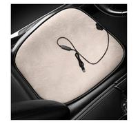 YUCHUJCGSS Couvre Siège Auto Coussin De Siège Chauffant Voiture USB 5V 2,1 Chaud d'hiver Petit Carré Court Flocage Inférieur Housse Siège Voiture(Beige)
