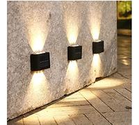 Yuciya Applique murale solaire moderne pour jardin, lumières montantes et descendantes, étanche, fonctionne à l'énergie solaire, 8,9 x 5,7 x 2,3 cm, blanc chaud