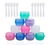 YuCool Lot de 10 petits contenants de toilette et de toilette de voyage en plastique approuvés par la TSA, vides et étanches, rechargeables 20 ml par pièce