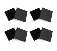 YUDAWN Lot de 4 boîtes à bijoux en carton kraft mat - Petites boîtes cadeaux - En papier noir - Avec mousse - Pour colliers, bracelets, épingles à cheveux