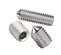 Yudesun Quincaillerie Outil Clous Fixations Acier Inoxydable Pointe à Cône Vis Sans Tête - Hex Jeu de Douilles Pointe en Coupelle Attaches Filetage Métrique llen Hexagone Vis M3 M4