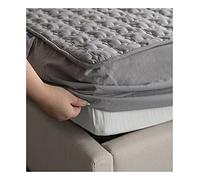 YUDEYU Draps Housse protège-Matelas à Couche matelassée Tissu Artisanal en Coton lavé Double Célibataire Couvre-lit (Taille : 160x200 cm/Hautes 16-25cm)