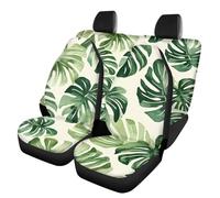 YUDINGFIN Monstera Lot de 4 housses de siège de voiture universelles respirantes faciles à nettoyer et durables pour la plupart des accessoires de voitures, SUV, berlines et camions Blanc