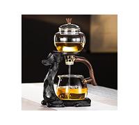 YUDIZWS Magnetique Théière en Verre avec infuseur, Semi Automatique Cerf Kungfu Drip Theiere pour service a thé,Deer tea maker